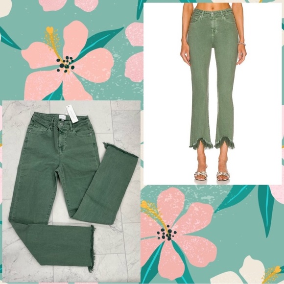 Jonathon Simkhai River High Rise Straight Pants in JD Jade - Picture 1 of 15